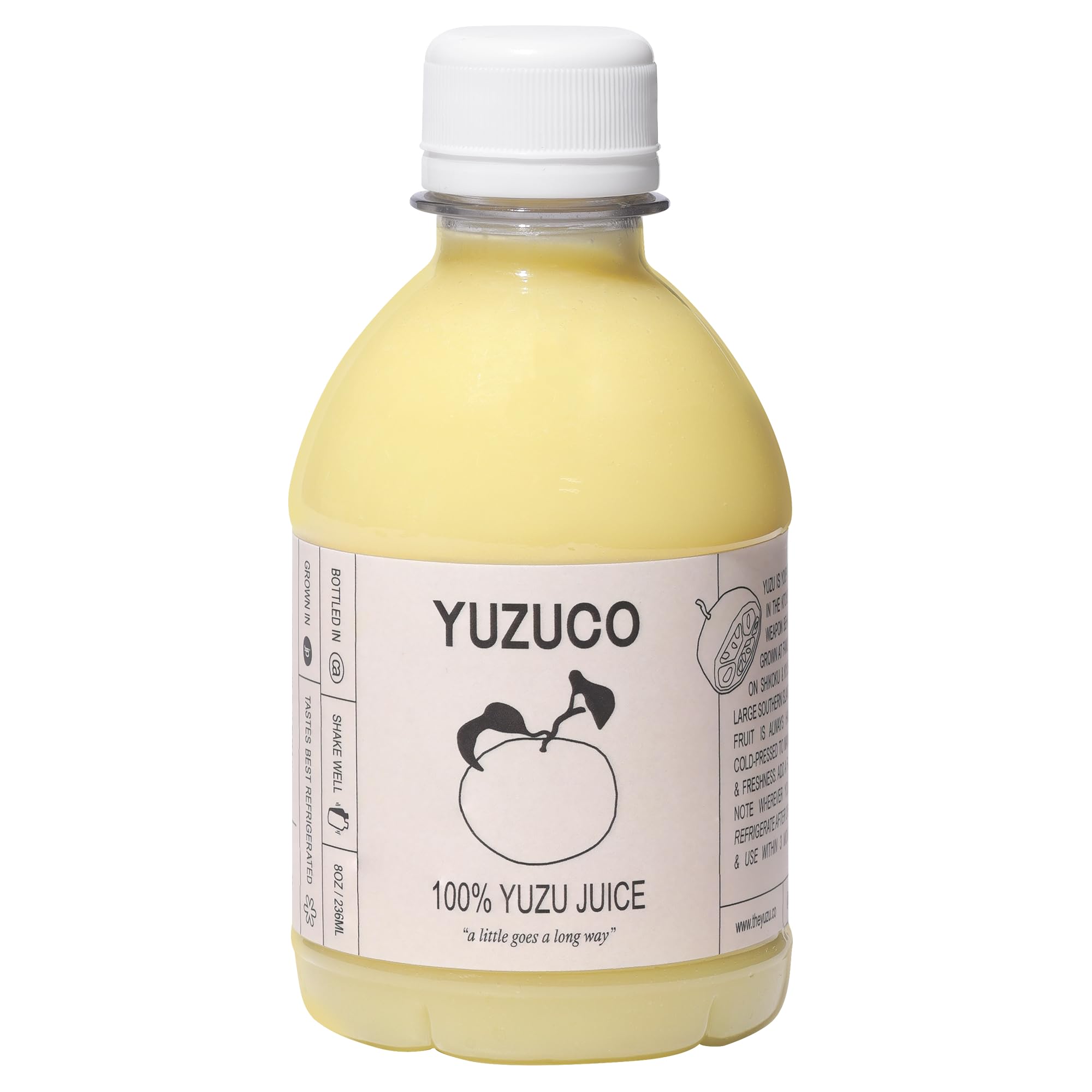 Bottle of yuzu juice used for the tart filling