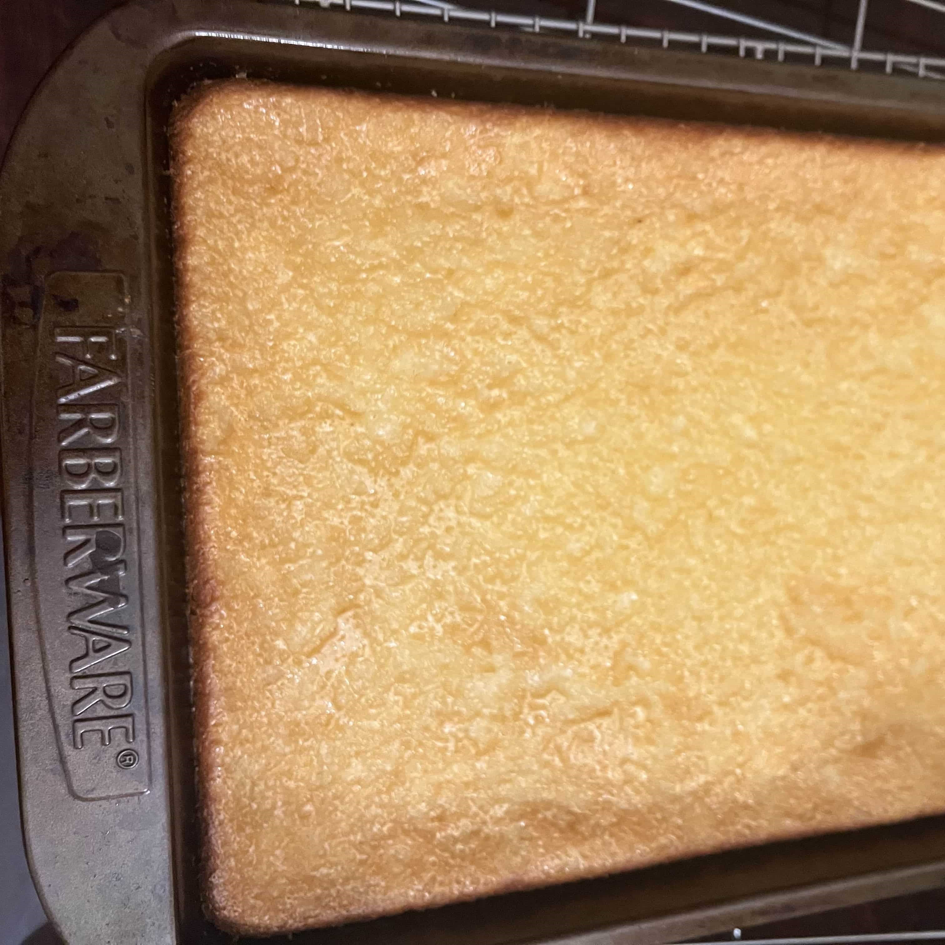 Cassava cake baked until golden brown