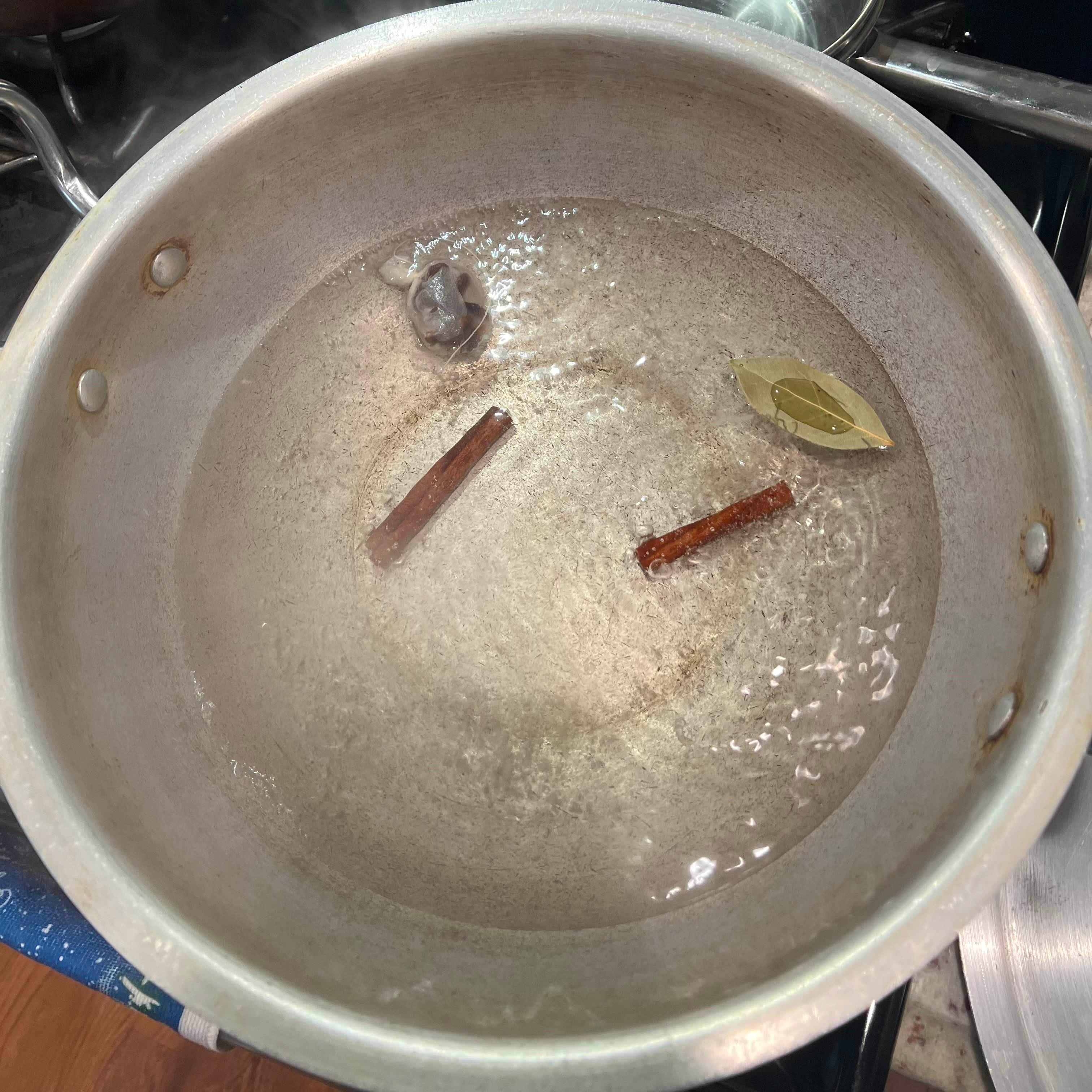 Spices steeping in water